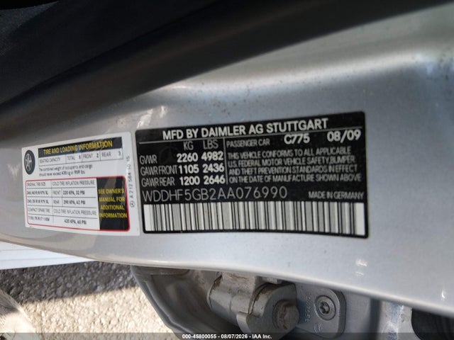 Продажа на аукционе авто 2010 Mercedes-benz E 350, vin: WDDHF5GB2AA076990, номер лота: 45800055