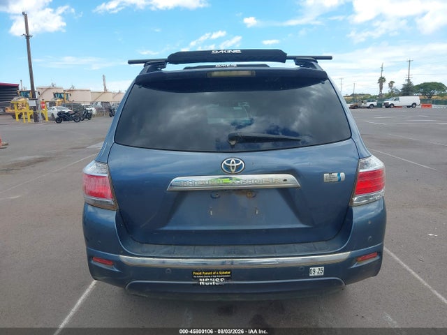 45800106 :رقم المزاد ، JTEBC3EH0D2013207 vin ، 2013 Toyota Highlander Hybrid Base V6 مزاد بيع