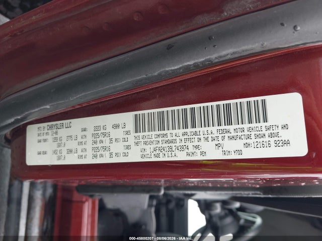 Продажа на аукционе авто 2009 Jeep Wrangler X, vin: 1J4FA24139L743974, номер лота: 45800207