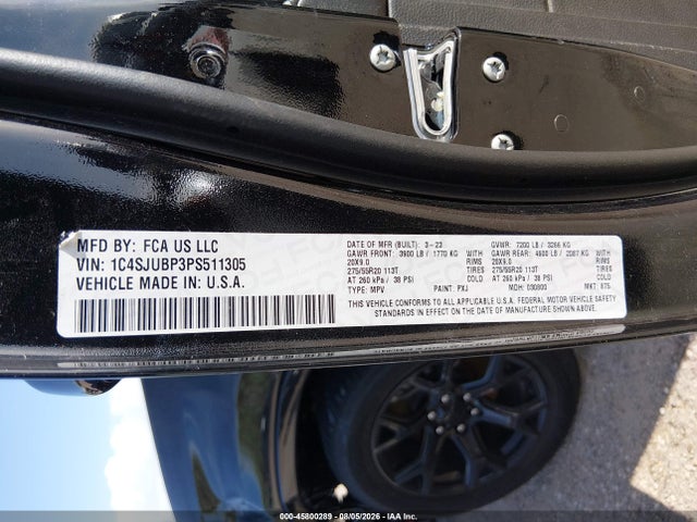 2023 Jeep Wagoneer Series Ii Carbide 4x2 მანქანა იყიდება აუქციონზე, vin: 1C4SJUBP3PS511305, აუქციონის ნომერი: 45800289