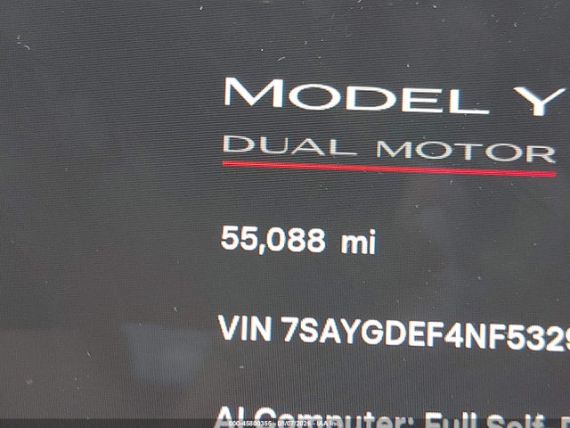 Продаж на аукціоні авто 2022 Tesla Model Y Performance Dual Motor All-wheel Drive, vin: 7SAYGDEF4NF532902, номер лоту: 45800355