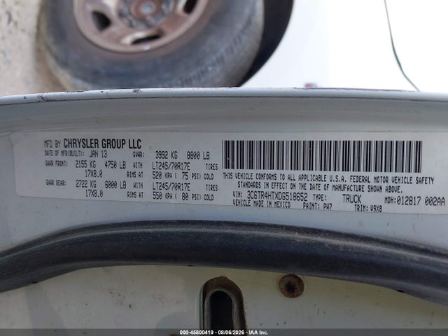 Продажа на аукционе авто 2013 Ram 2500 Tradesman, vin: 3C6TR4HTXDG518652, номер лота: 45800419