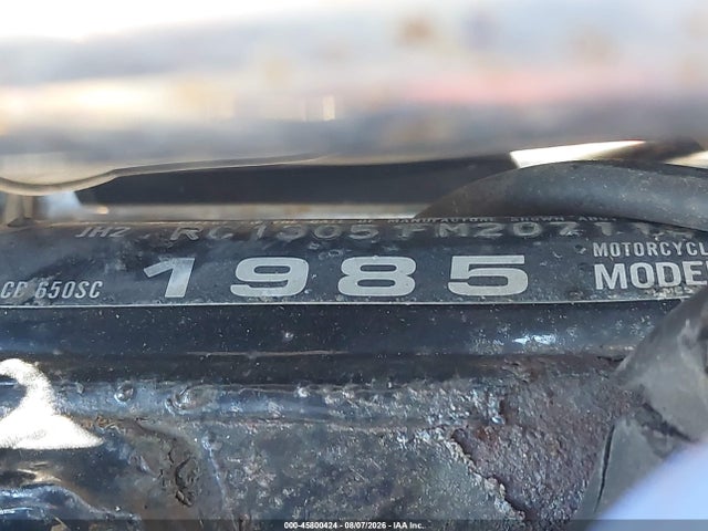 1985 Honda Cb650 Sc მანქანა იყიდება აუქციონზე, vin: JH2RC1305FM207119, აუქციონის ნომერი: 45800424
