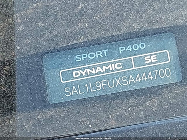 Продажа на аукционе авто 2025 Land Rover Range Rover Sport P400 Dynamic Se, vin: SAL1L9FUXSA444700, номер лота: 45800617