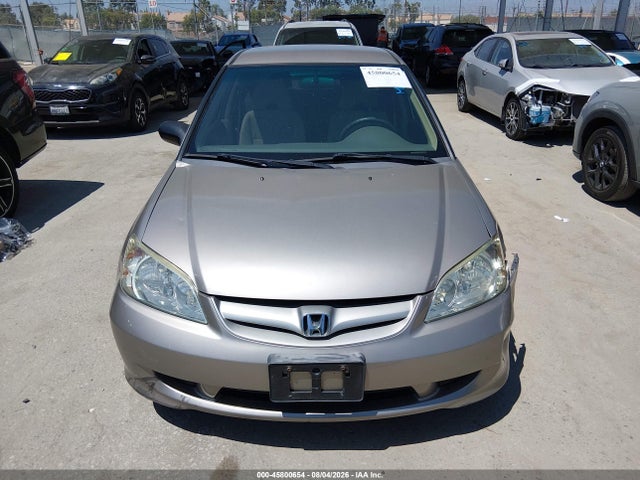 45800654 :رقم المزاد ، 2HGES16555H602129 vin ، 2005 Honda Civic Lx مزاد بيع