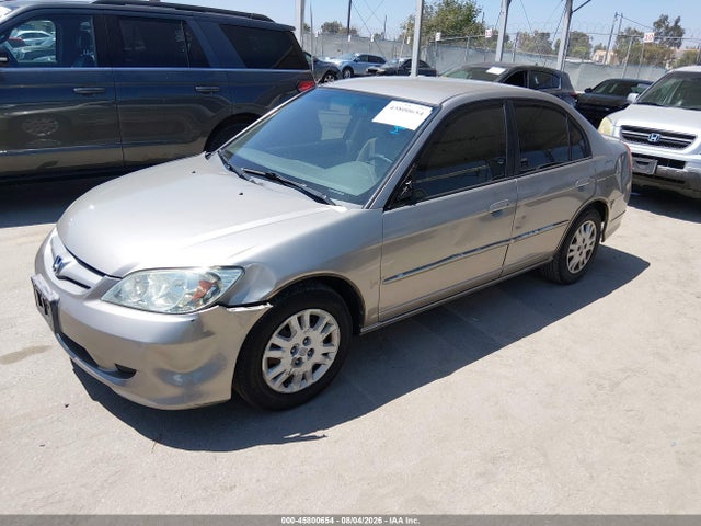 45800654 :رقم المزاد ، 2HGES16555H602129 vin ، 2005 Honda Civic Lx مزاد بيع