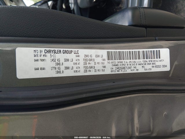 Продаж на аукціоні авто 2011 Dodge Durango Express, vin: 1D4RE2GG0BC712407, номер лоту: 45800657