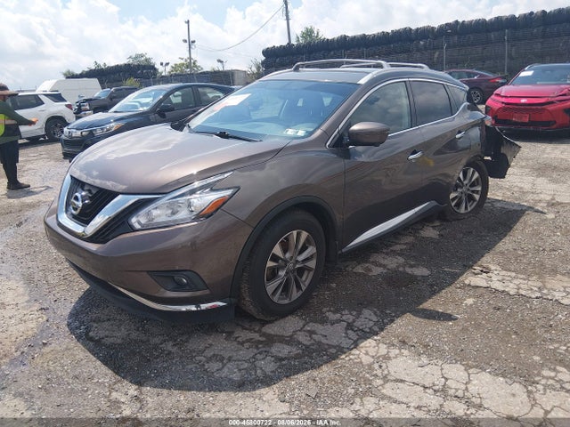 2016 Nissan Murano Sl მანქანა იყიდება აუქციონზე, vin: 5N1AZ2MH1GN144395, აუქციონის ნომერი: 45800722