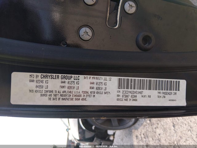 45800811 :رقم المزاد ، 2C3CDYAG3DH510487 vin ، 2013 Dodge Challenger Sxt مزاد بيع