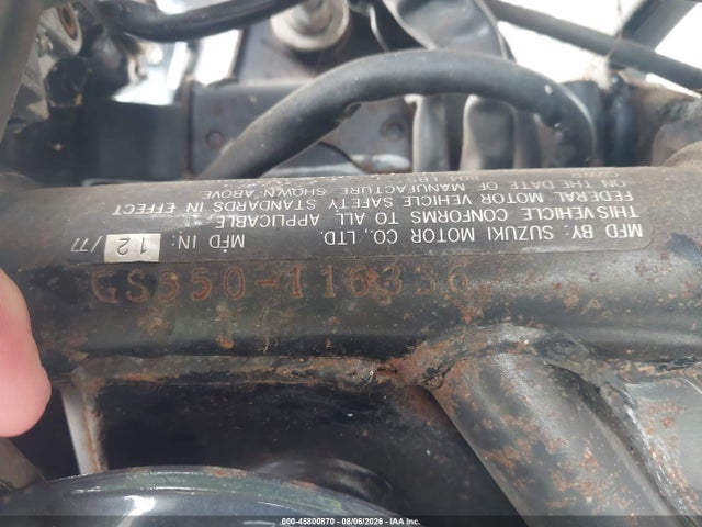 Продаж на аукціоні авто 1978 Suzuki Gs550, vin: GS550116336, номер лоту: 45800870