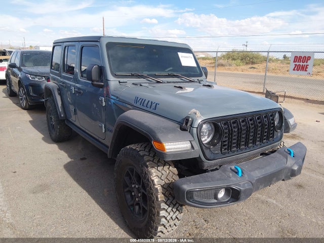 Aukcja sprzedaży 2024 Jeep Wrangler 4xe Willys 4xe, vin: 1C4RJXN61RW310467, numer aukcji: 45800979