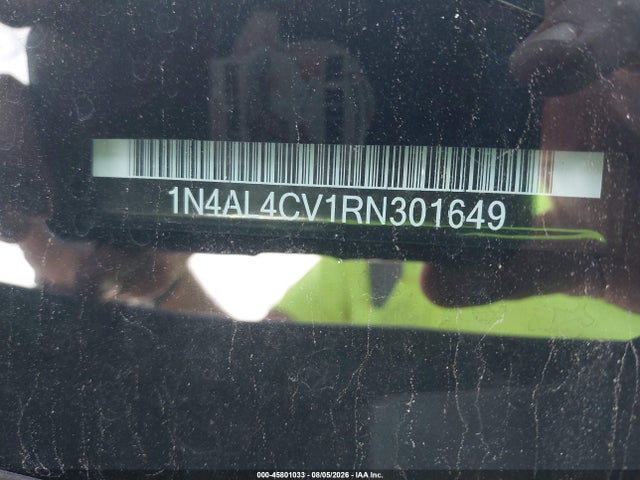 2024 Nissan Altima Sr Vc-turbo Fwd მანქანა იყიდება აუქციონზე, vin: 1N4AL4CV1RN301649, აუქციონის ნომერი: 45801033