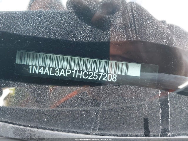 45801165 :رقم المزاد ، 1N4AL3AP1HC257208 vin ، 2017 Nissan Altima 2.5 Sv مزاد بيع