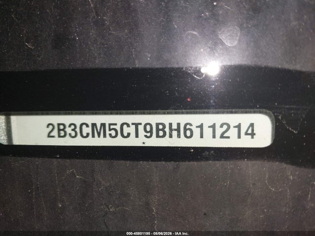 45801195 :رقم المزاد ، 2B3CM5CT9BH611214 vin ، 2011 Dodge Charger R/t مزاد بيع