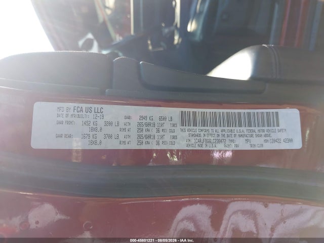 Продажа на аукционе авто 2020 Jeep Grand Cherokee Limited 4x4, vin: 1C4RJFBG6LC238472, номер лота: 45801221