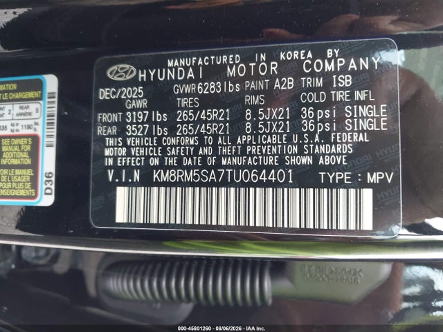 Hyundai Palisade Hev Calligraphy 2026 KM8RM5SA7TU064401 Image 9