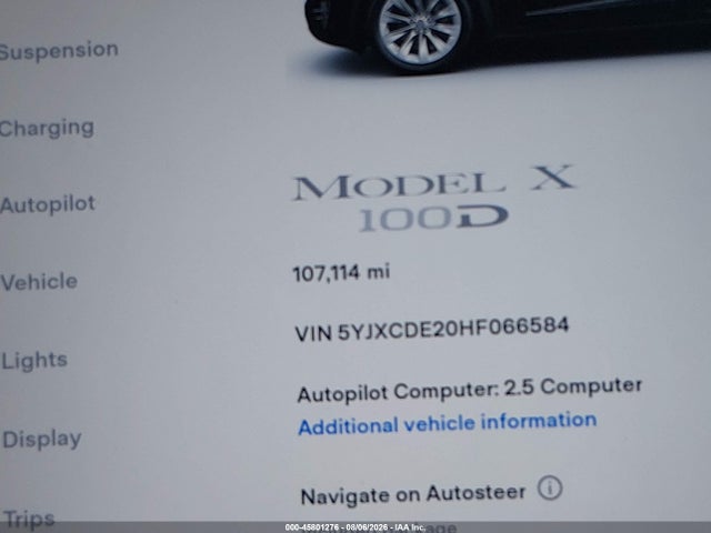 Tesla MODEL X 2017 5YJXCDE20HF066584 Image 7
