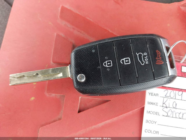 45801304 :رقم المزاد ، 5XYPG4A56KG487021 vin ، 2019 Kia Sorento 3.3l Lx مزاد بيع