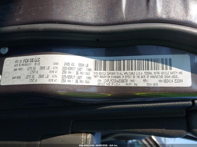 45801349 :رقم المزاد ، 1C4PJMCS3HW538670 vin ، 2017 Jeep Cherokee Latitude مزاد بيع