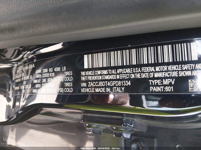 Jeep Renegade Limited 2016 ZACCJBDT4GPD81334 Image 9