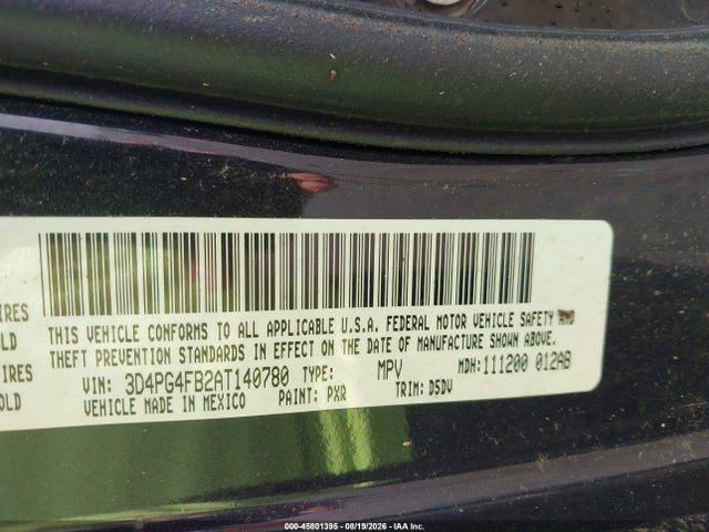 Продажа на аукционе авто 2010 Dodge Journey Se, vin: 3D4PG4FB2AT140780, номер лота: 45801395