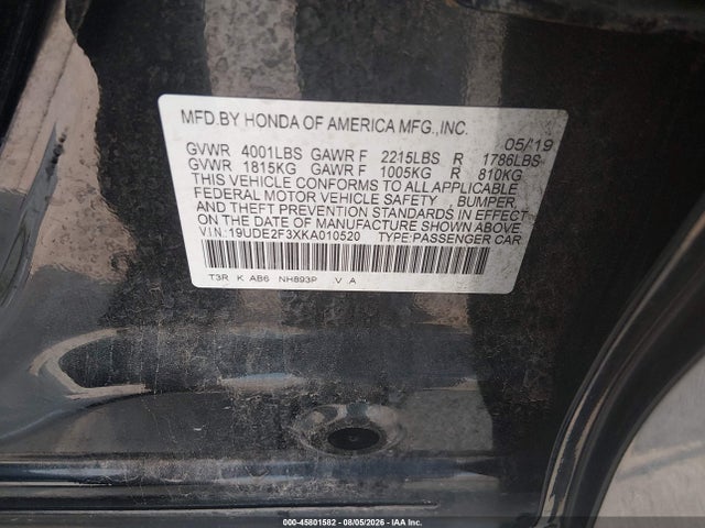 Продажа на аукционе авто 2019 Acura Ilx Standard, vin: 19UDE2F3XKA010520, номер лота: 45801582
