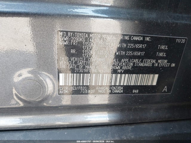 Toyota RAV4 LE 2021 2T3G1RFV3MC164266 Image 9
