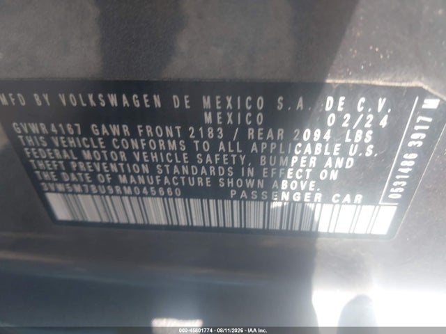 Volkswagen Jetta 1.5t S 2024 3VW5M7BU9RM045660 Image 9