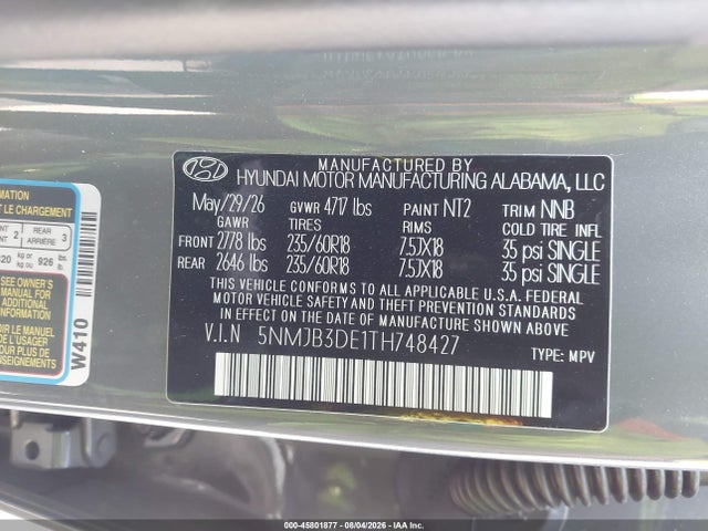 Hyundai TUCSON SEL 2026 5NMJB3DE1TH748427 Image 9