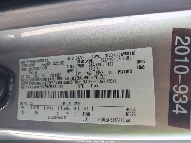 Ford F-150 Xlt 2023 1FTEX1C57PKE29441 Image 9