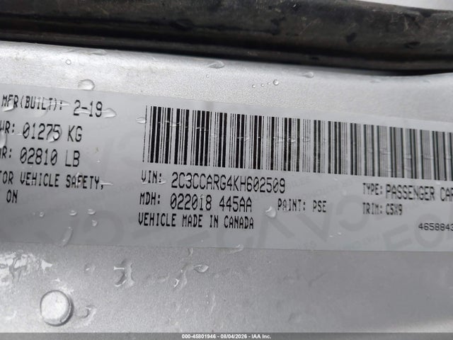 Продаж на аукціоні авто 2019 Chrysler 300 Touring, vin: 2C3CCARG4KH602509, номер лоту: 45801946
