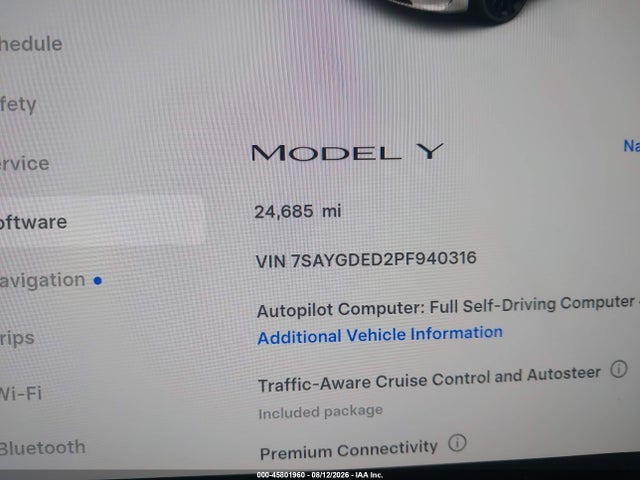 7SAYGDED2PF940316 Tesla Model Y Rwd