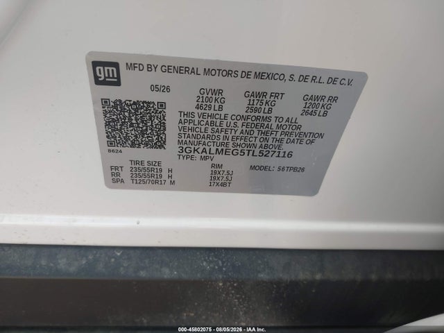 Продаж на аукціоні авто 2026 Gmc Terrain Fwd Elevation, vin: 3GKALMEG5TL527116, номер лоту: 45802075