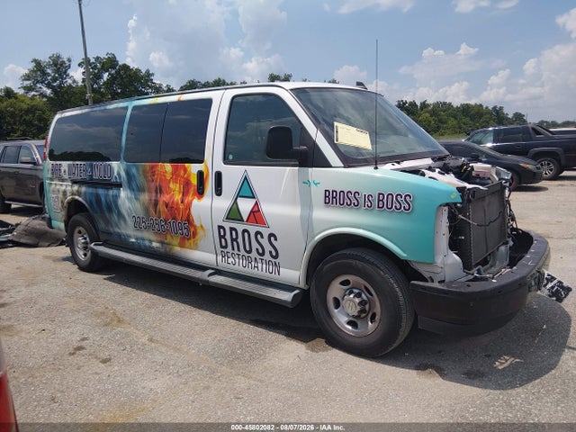 2023 Chevrolet Express Passenger Rwd 3500 Extended Wheelbase Ls მანქანა იყიდება აუქციონზე, vin: 1GAZGNFP9P1195047, აუქციონის ნომერი: 45802082