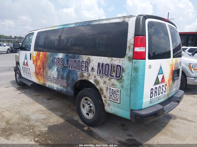 2023 Chevrolet Express Passenger Rwd 3500 Extended Wheelbase Ls მანქანა იყიდება აუქციონზე, vin: 1GAZGNFP9P1195047, აუქციონის ნომერი: 45802082