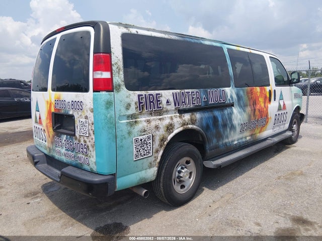 2023 Chevrolet Express Passenger Rwd 3500 Extended Wheelbase Ls მანქანა იყიდება აუქციონზე, vin: 1GAZGNFP9P1195047, აუქციონის ნომერი: 45802082