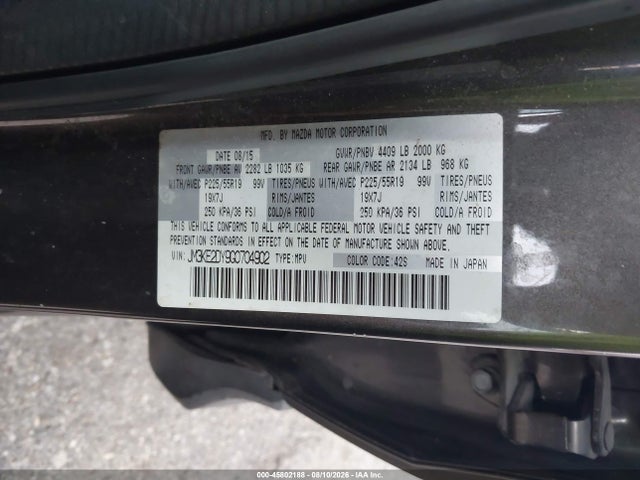 2016 Mazda Cx-5 Grand Touring მანქანა იყიდება აუქციონზე, vin: JM3KE2DY9G0704902, აუქციონის ნომერი: 45802188