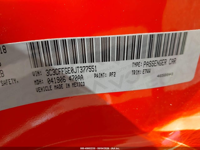 Fiat 500E BATTERY ELECTRIC 2018 3C3CFFGE0JT377551 Image 9