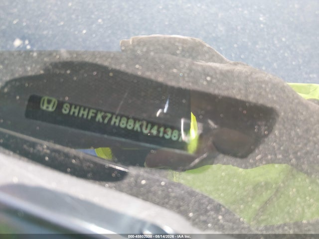 45802338 :رقم المزاد ، SHHFK7H88KU413875 vin ، 2019 Honda Civic Ex-l مزاد بيع