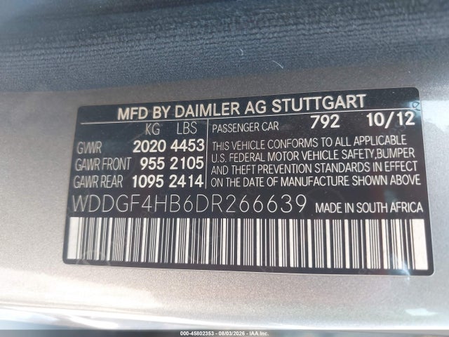 Продажа на аукционе авто 2013 Mercedes-benz C 250 Sport, vin: WDDGF4HB6DR266639, номер лота: 45802353