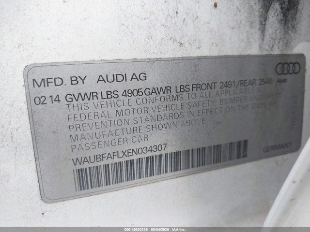 Audi A4 2.0t Premium 2014 WAUBFAFLXEN034307 Image 9