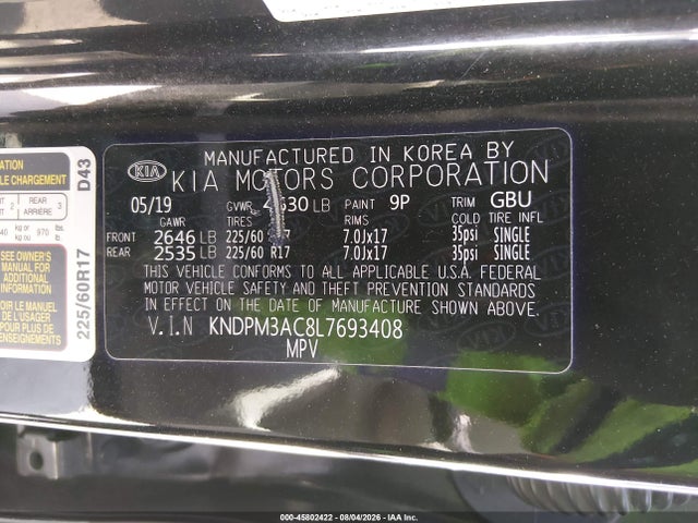 KIA Sportage Lx 2020 KNDPM3AC8L7693408 Image 9