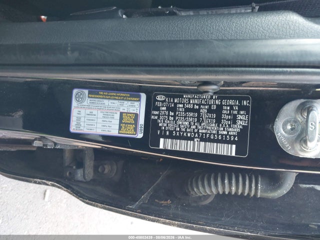 KIA Sorento Sx V6 2015 5XYKWDA71FG561594 Image 9