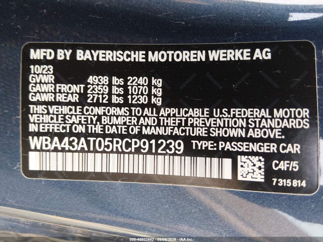 WBA43AT05RCP91239 BMW 430i Xdrive