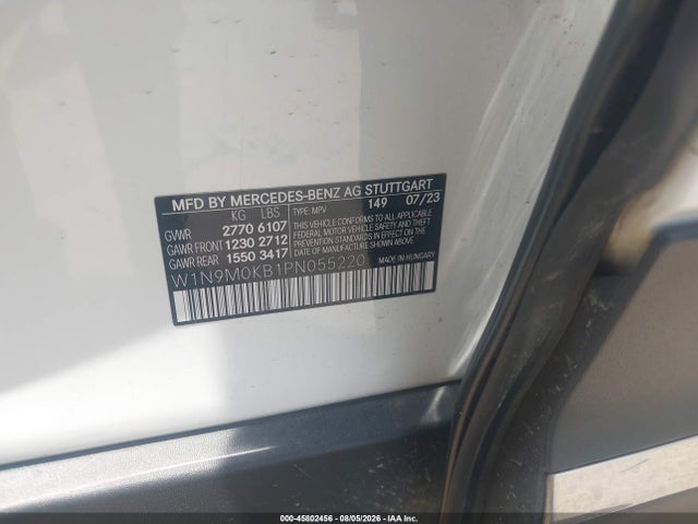 W1N9M0KB1PN055220 Mercedes-Benz Eqb 300 Suv 4matic