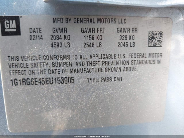Chevrolet Volt 2014 1G1RG6E45EU153905 Image 9