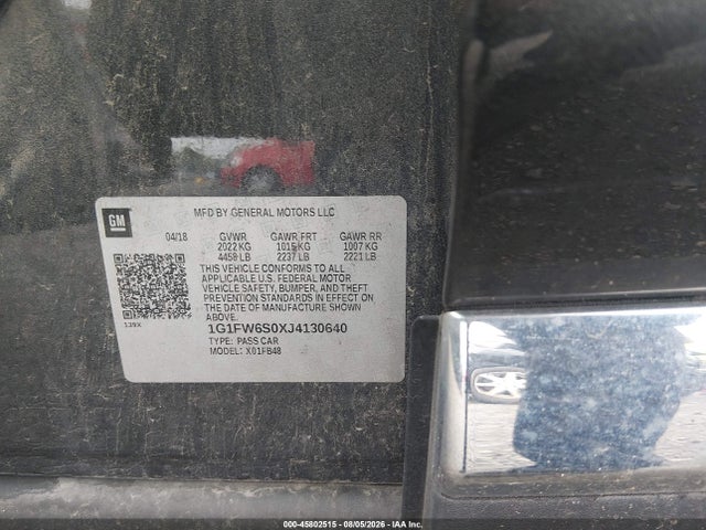 Aukcja sprzedaży 2018 Chevrolet Bolt Ev Lt, vin: 1G1FW6S0XJ4130640, numer aukcji: 45802515