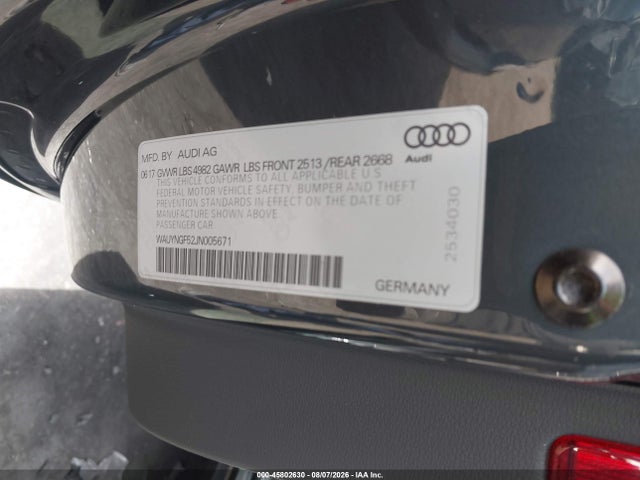 Продажа на аукционе авто 2018 Audi A5 2.0t Premium, vin: WAUYNGF52JN005671, номер лота: 45802630