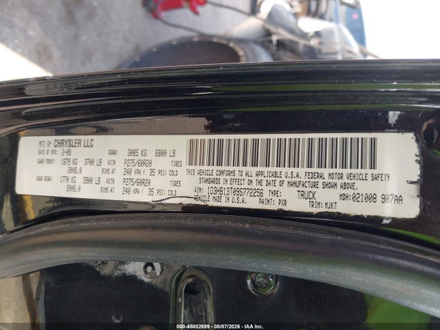 Продаж на аукціоні авто 2009 Dodge Ram 1500 Slt/sport/trx, vin: 1D3HB13T09S772256, номер лоту: 45802699