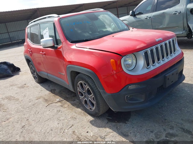 2017 Jeep Renegade Limited მანქანა იყიდება აუქციონზე, vin: ZACCJADB9HPE39859, აუქციონის ნომერი: 45802790